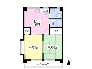カミーリア愛光【302号室】の間取り
