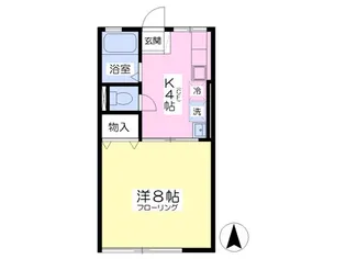 シティハイム メゾンドール【1階】の間取り