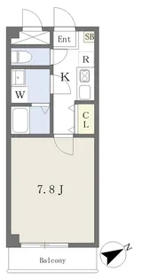 フローレス13番館【103号室】の間取り