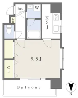 ニックビル持田【207号室】の間取り