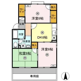 セジュール関谷 A棟【101号室】の間取り