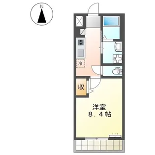ユーロピュア 西山【106号室】の間取り