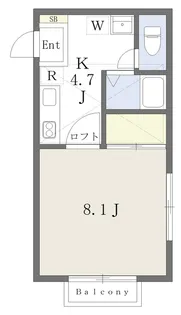 ピースフルⅡ【203号室】の間取り