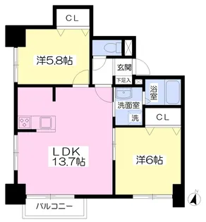 グラードエルヴィータ円山【402号室】の間取り