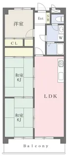 グリーンハイツ北井門【302号室】の間取り