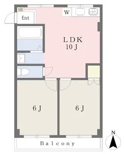 LaCasaタイケンⅤ【201号室】の間取り
