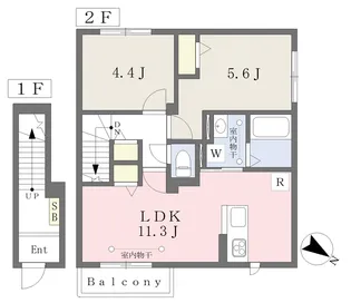 Letoit【203号室】の間取り