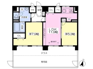 リジエールⅢ【101号室】の間取り