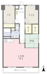 グランシャトレ道後【801号室】の間取り