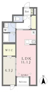 ガレオン泉中央【106号室】の間取り