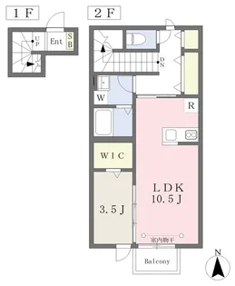ガレオン泉中央【202号室】の間取り