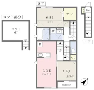 Primrose【202号室】の間取り
