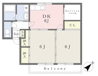 グリーンハイツ松澤【202号室】の間取り