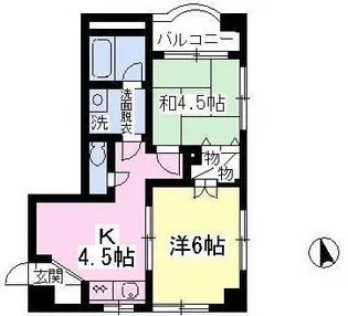 ドミール高砂【301号室】の間取り