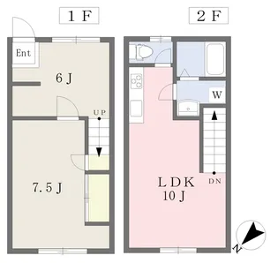 西口ヒルズA棟【102号室】の間取り