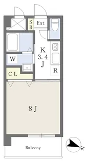 LUST YANAIMACHI Ⅰ【602号室】の間取り