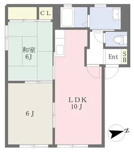 空港サヤハイツⅡB棟【101号室】の間取り