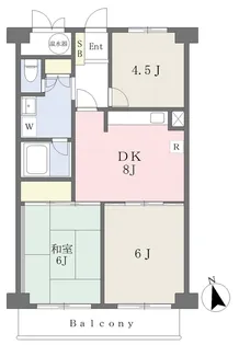シャンボール第2千舟 806号【806号室】の間取り