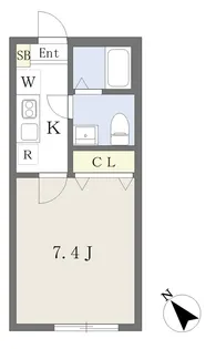 fiore【102号室】の間取り