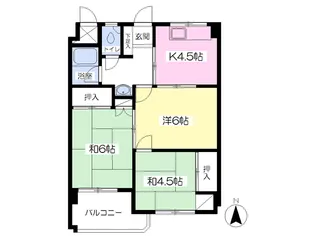 第1永井マンション【305号室】の間取り