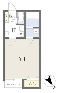 ヒューマンパレス南柏Ⅴ【103号室】の間取り