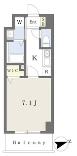 プレイズシード車道アベニュー【605号室】の間取り