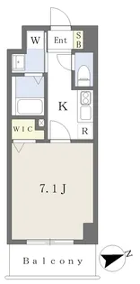 プレイズシード車道アベニュー【805号室】の間取り