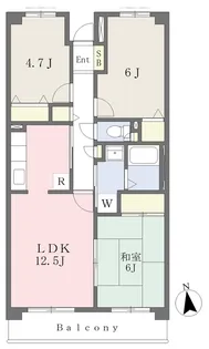 柏ビクトリーマンション弐番館【308号室】の間取り