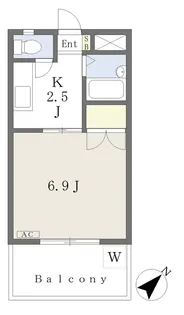 セレンディップ【202号室】の間取り