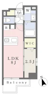 CASA VISTA  ASATO【1305号室】の間取り