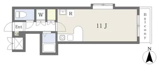 ヴィラ・アンソレイエ南梅本【208号室】の間取り