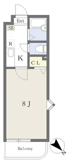 ヴェルフィオーレ嵐山【202号室】の間取り