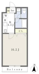 フットマーク【109号室】の間取り