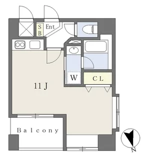 オスト・ヴォルケ東雲【302号室】の間取り