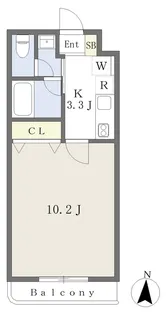 フットマーク【210号室】の間取り