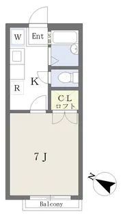 エクセルシャトー中山【202号室】の間取り