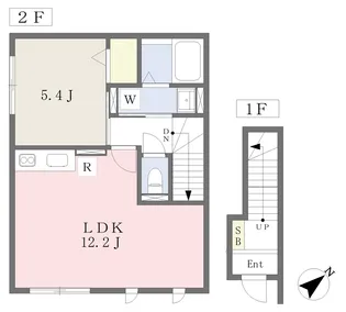 リアン【201号室】の間取り