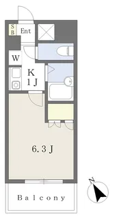 アパートメントハウスアトリウム【305号室】の間取り