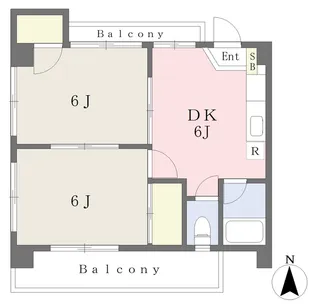 メロディーハイツ束本【301号室】の間取り