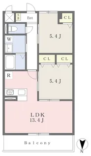 ポレポレ夢前川【401号室】の間取り