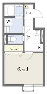 1Kの間取り画像