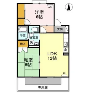 エスポワール34 D棟【102号室】の間取り