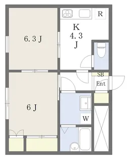 シティホームズ上柴町【107号室】の間取り