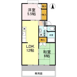 ルミエール22 C棟【102号室】の間取り