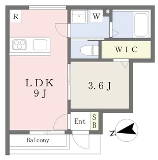 GALLERY HOUSE 衣山 B【103号室】の間取り