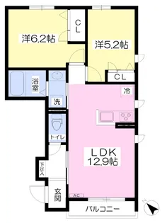 Cuorell−U【103号室】の間取り