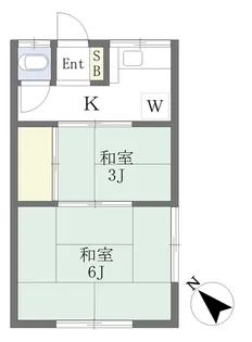 第一菊地荘【203号室】の間取り
