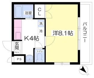 WAFFLE・W【402号室】の間取り