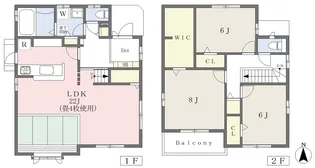 愛媛県松山市清水町4丁目【一戸建】の間取り