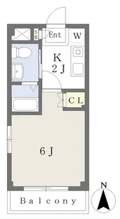 1Kの間取り画像